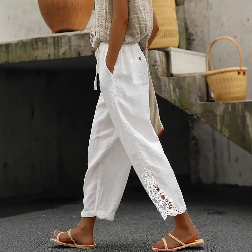 Women's Casual Pants Baggy Straight Trousers Lady T Fashions
