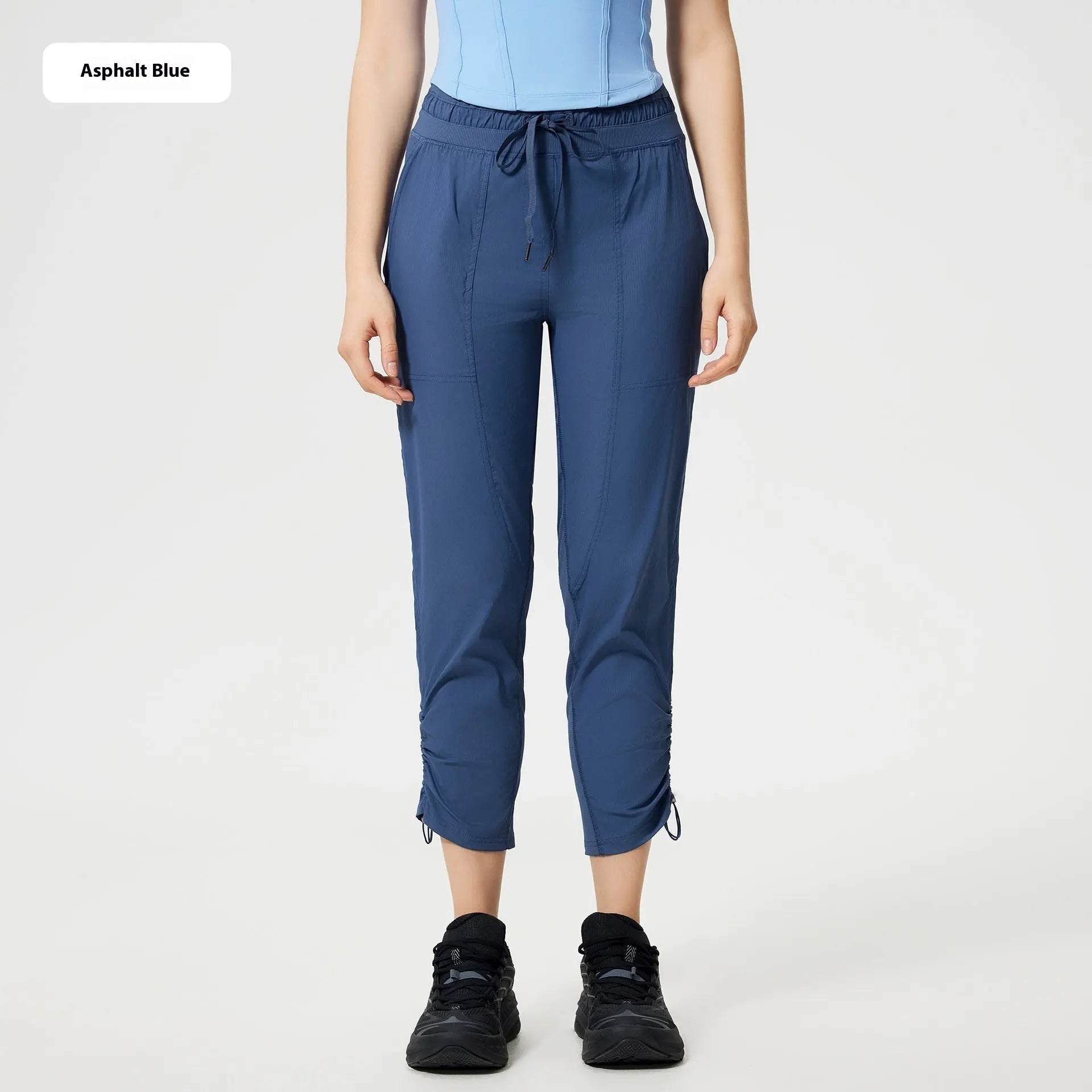 Quick-drying Breathable Running Fitness Straight Cropped Pants Ice Casual All-matching Lady T Fashions