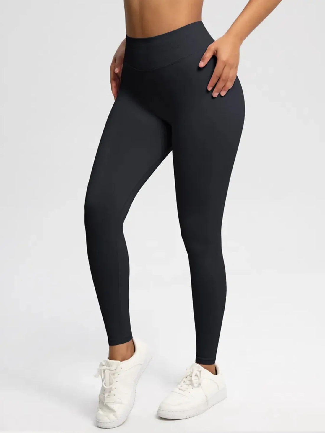 Sexy High Elastic Women's Solid Tights High Waist Workout Yoga Leggings, Scrunch Butt Lifting Elastic Pants, Tummy Control Butt Lifting Workout Yoga Athletic Pants Lady T Fashions