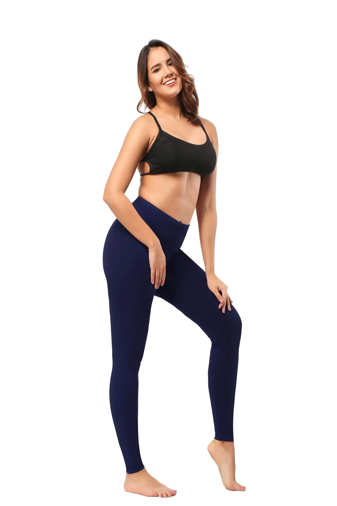 Leggings - Cropped Low-waisted Solid Color Lady T Fashions