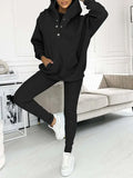 Women's Solid Color Vest Hoodie And Pants Set Lady T Fashions