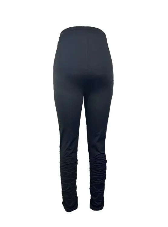 Ladies' Fashionable Casual Solid Color Autumn And Winter Perforated Pants Lady T Fashions