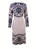 Ladies' Round Neck Printed Fashionable Dress Lady T Fashions