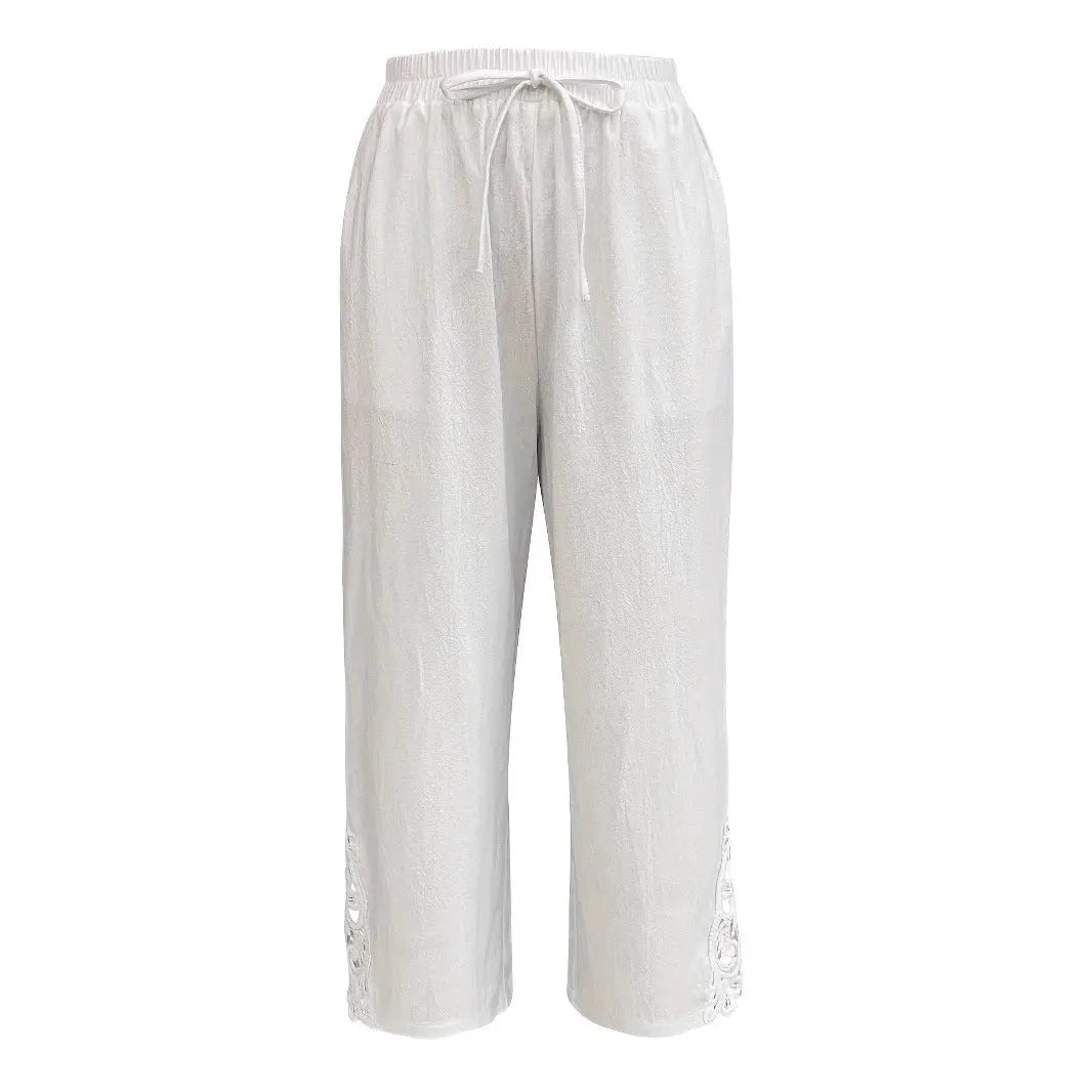 Women's Casual Pants Baggy Straight Trousers Lady T Fashions
