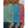 3 Pack Womens Plus Size Long Sleeve Shirts Crew Neck Basic Tee Tops Loose Fit Fall Outfits For Women 1X-5X Lady T Fashions