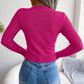 Women's Lightweight Fall Sweater Tops Long Sleeve Round Neck Cutout Pullover Casual Tunic Blouse Lady T Fashions