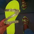 Women Summer Flat Bling Slippers Transparent Soft Jelly Shoes Female Flip Flops Sandals Outdoor Beach Ladies Slides Plus Size Lady T Fashions