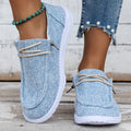 Women's Solid Color Canvas Shoes, Casual Lace Up Flat Sneakers, Women's Daily Travel Shoes Lady T Fashions