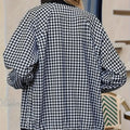 Ladies' Fashionable And Casual Qianniao Grid Autumn And Winter Long Sleeved Jacket Lady T Fashions