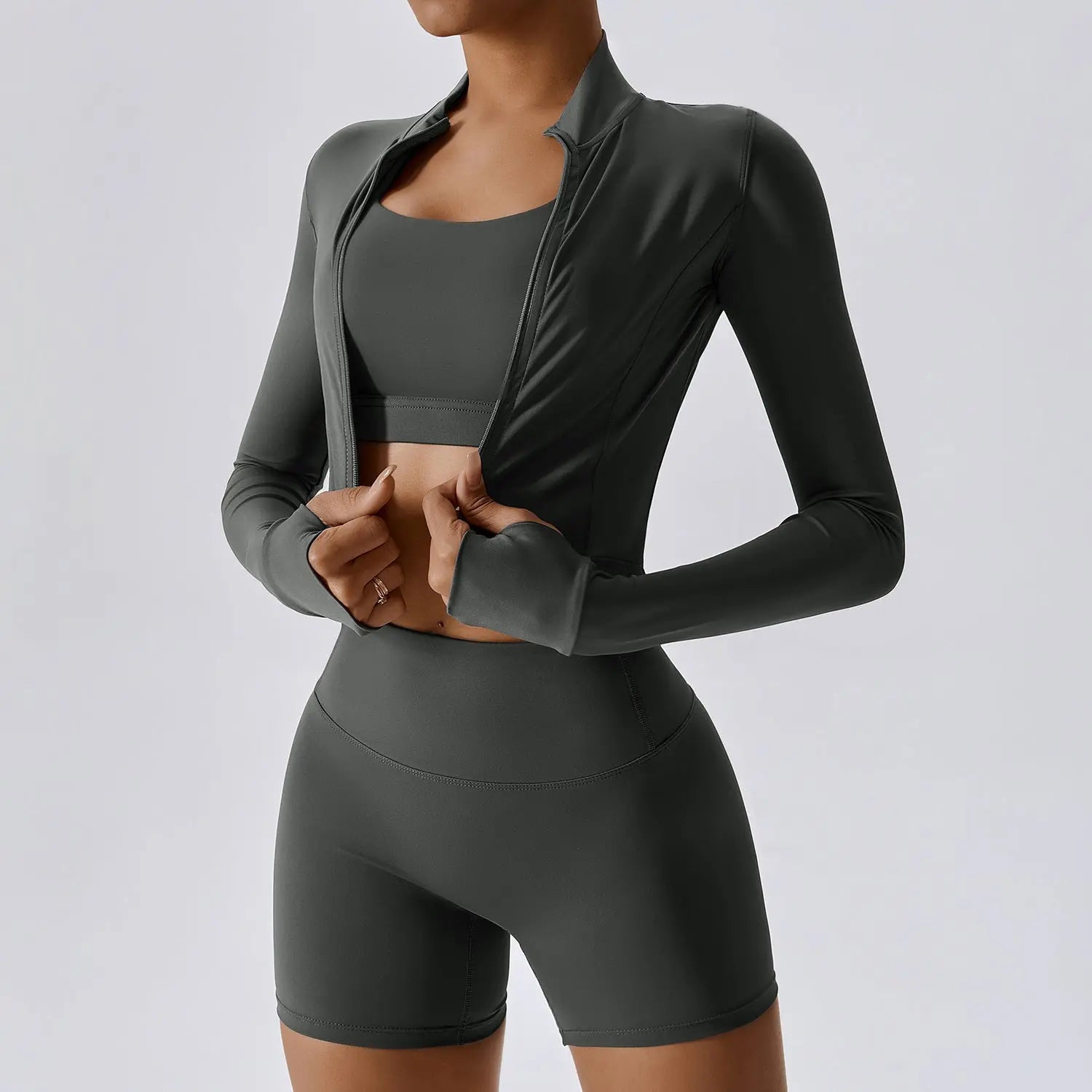 Outdoor Sports Skinny Yoga Clothes Suit Nude Feel Lady T Fashions