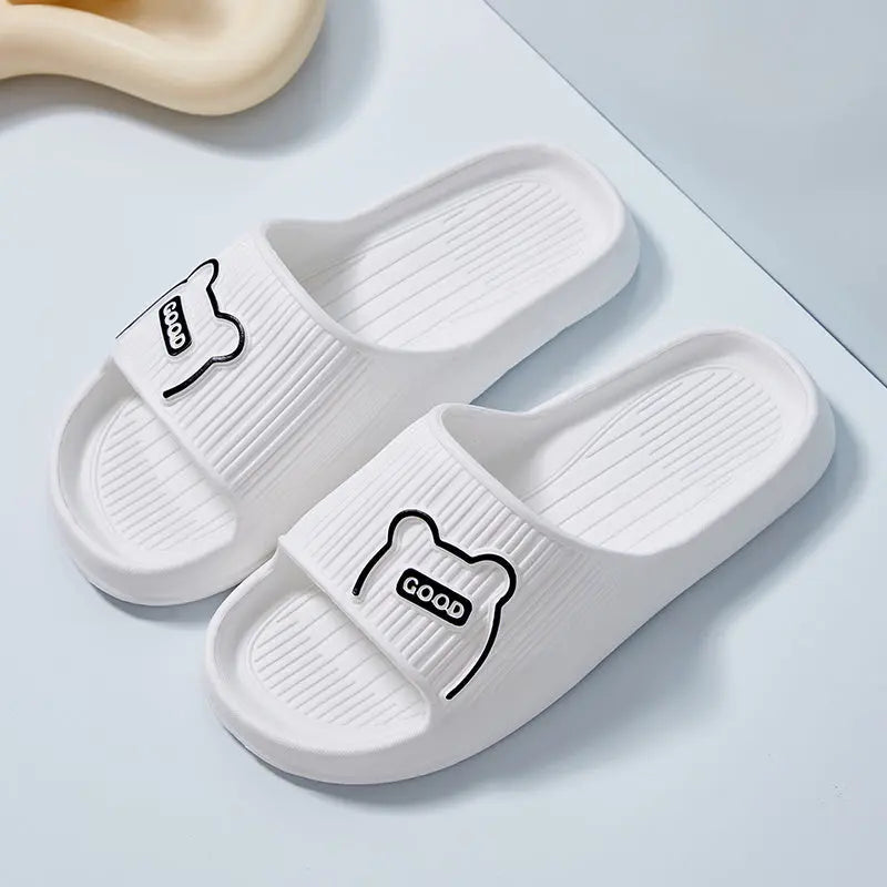 Stylish Striped Women’s Slippers - Open Toe, Comfortable & Non-Slip Indoor Shoes for All Seasons Lady T Fashions