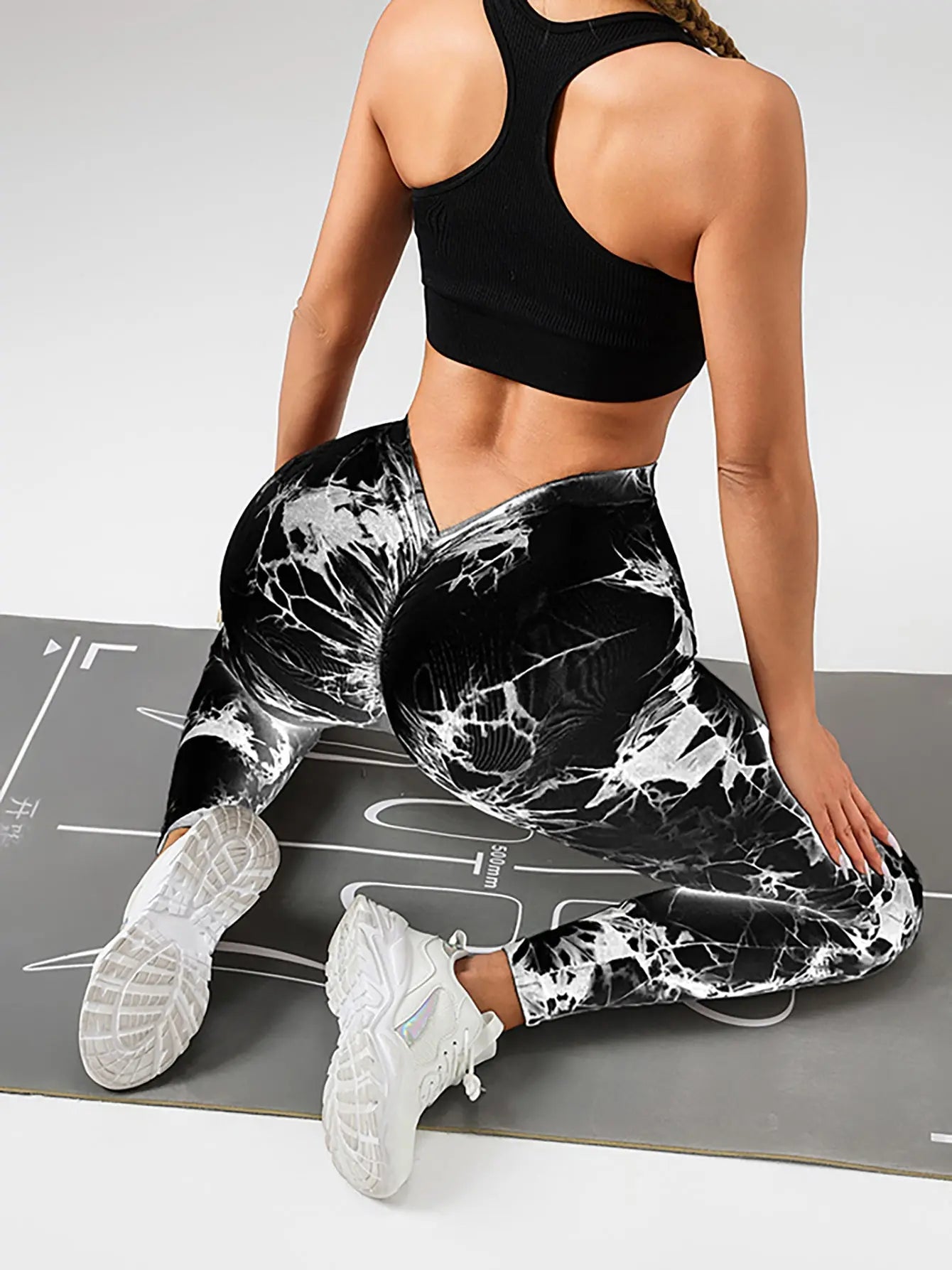 Tie Dye Slimming Yoga Leggings, Butt Lifting High Stretch Casual Fitness Yoga Pants, Women's Activewear Lady T Fashions