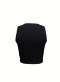 Ladies' Solid Color Chest Hollow Out Casual Camisole Vest Lady T Fashions