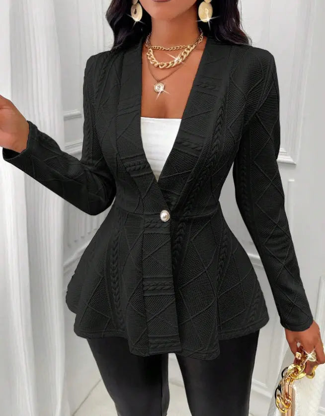 Slim-fit Long-sleeved Jacket Lady T Fashions