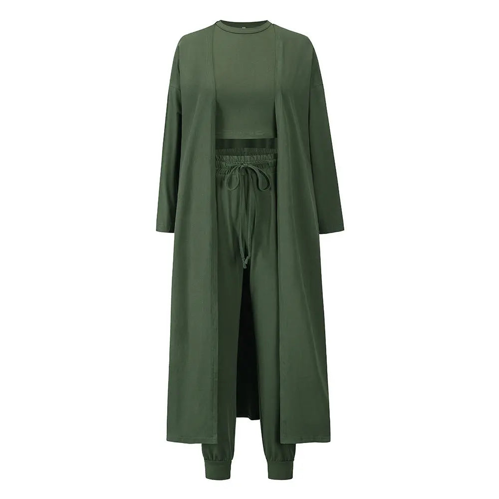 Women's Knitted Slim-fit Temperament Vest And Trousers Sports Suit Lady T Fashions