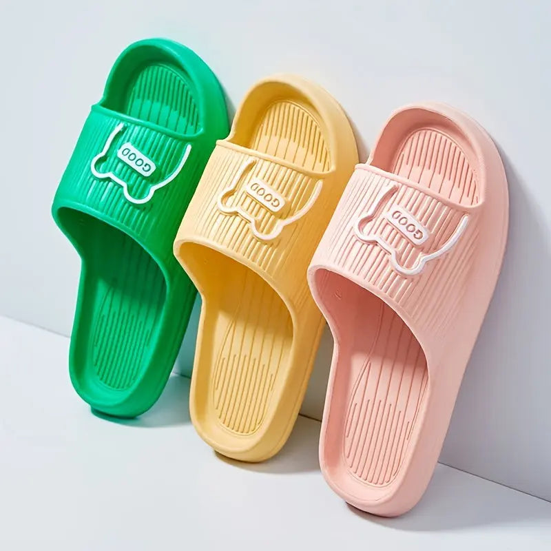 Stylish Striped Women’s Slippers - Open Toe, Comfortable & Non-Slip Indoor Shoes for All Seasons Lady T Fashions