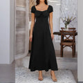 Women's Bohemian Backless Maxi Dress Flowy Ruffled Beach Dress With Adjustable Belt Summer Vacation Boho Dress For Casual Outings Lady T Fashions
