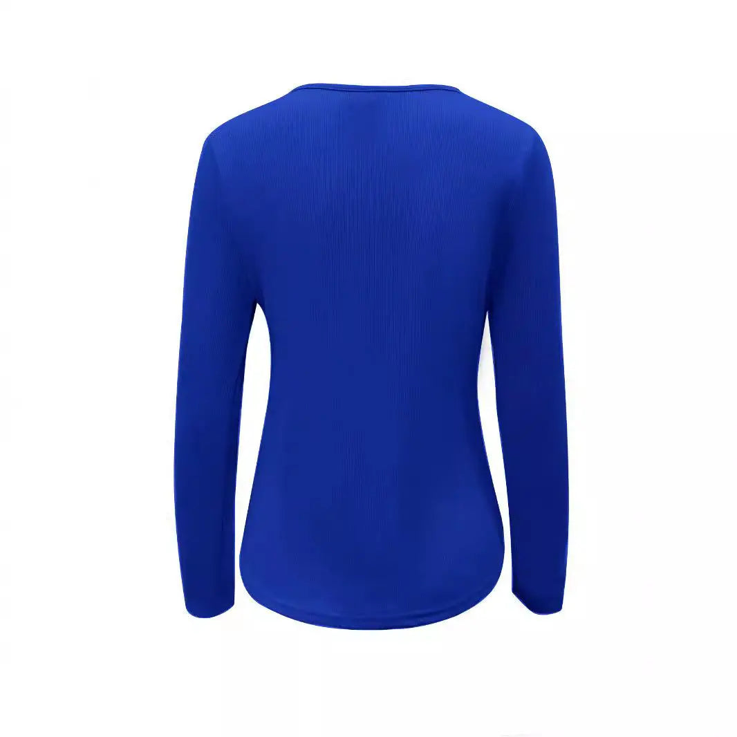 Knitted Slim-fit Long-sleeved Pullover Zipper Top Lady T Fashions