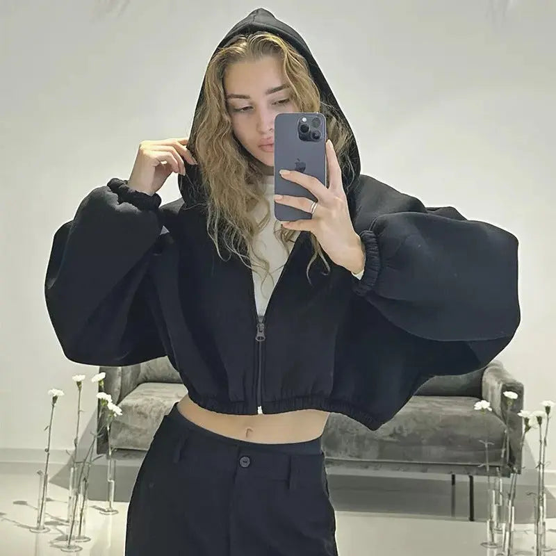 European And American Casual Women's Solid Color Hoodies Lady T Fashions