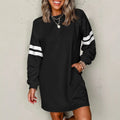 European And American Leisure Loose All-match Round Neck Dress Lady T Fashions