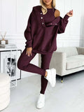 Athleisure Hoodie With Thick Thread Slim-fit Vest Pants Three Pieces Set Lady T Fashions