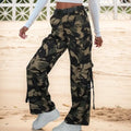 Multi-pocket Lace-up Loose Street Straight-leg Trousers Lady T Fashions