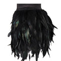 Women's Unique Faux Feather Asymmetrical Mini Skirt - Gothic Party Dance Skirt For Summer Events Lady T Fashions