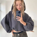 European And American Casual Women's Solid Color Hoodies Lady T Fashions