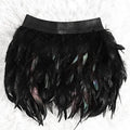 Women's Unique Faux Feather Asymmetrical Mini Skirt - Gothic Party Dance Skirt For Summer Events Lady T Fashions