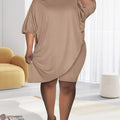 Plus Size Women 2 Piece Outfits Tracksuits Short Sleeve Slant Tops Bodycon Shorts Sets Lady T Fashions