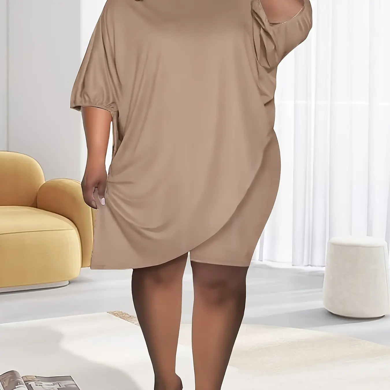 Plus Size Women 2 Piece Outfits Tracksuits Short Sleeve Slant Tops Bodycon Shorts Sets Lady T Fashions
