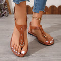 Summer New Foreign Trade Plus Size Flip-Toe Comfortable Outdoor Elastic Strap Sandals Lady T Fashions