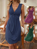 Knitted Fabric Hot Girl Design Sense Waist Slimming Dress Lady T Fashions