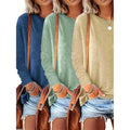 3 Pack Womens Plus Size Long Sleeve Shirts Crew Neck Basic Tee Tops Loose Fit Fall Outfits For Women 1X-5X Lady T Fashions