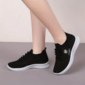 Women's Daisy Knitted Sock Sneakers, Breathable & Comfortable Lace Up Sports Shoes, Casual Running Walking Sneakers Lady T Fashions