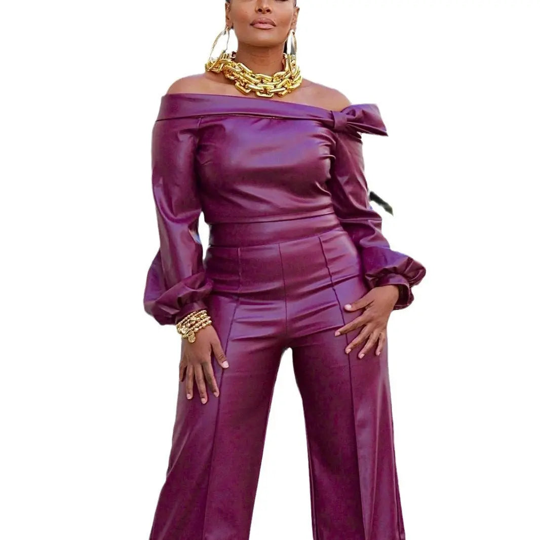 Personality Fashion Leather Suit Women Lady T Fashions