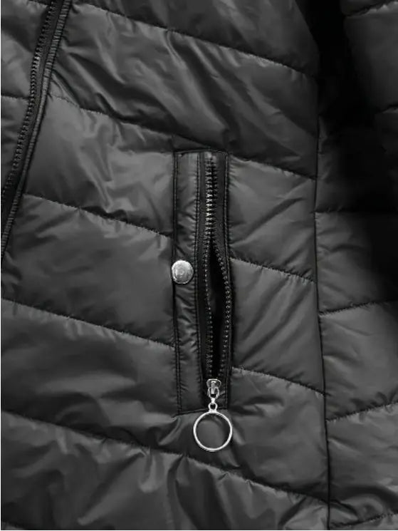 Zip-up Hoodie Puffy Coat Lady T Fashions
