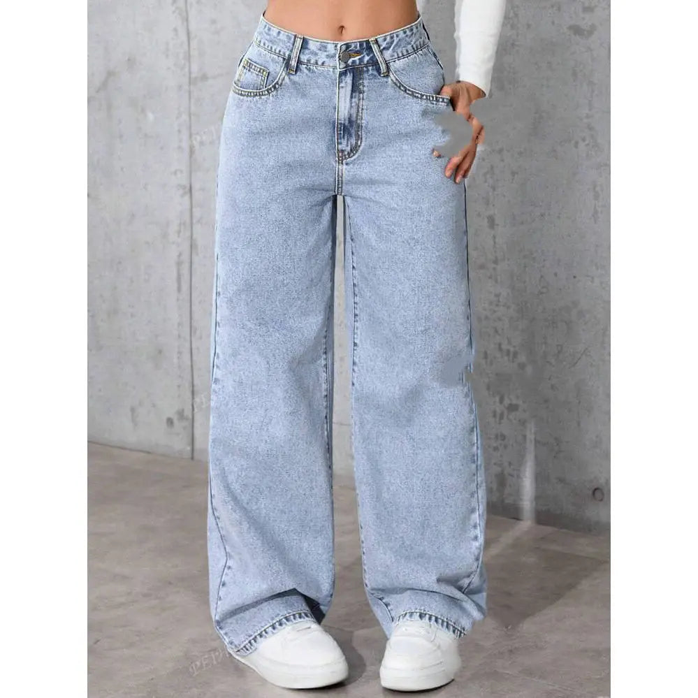 Sweet And Spicy Style High Waist Straight Jeans Lady T Fashions