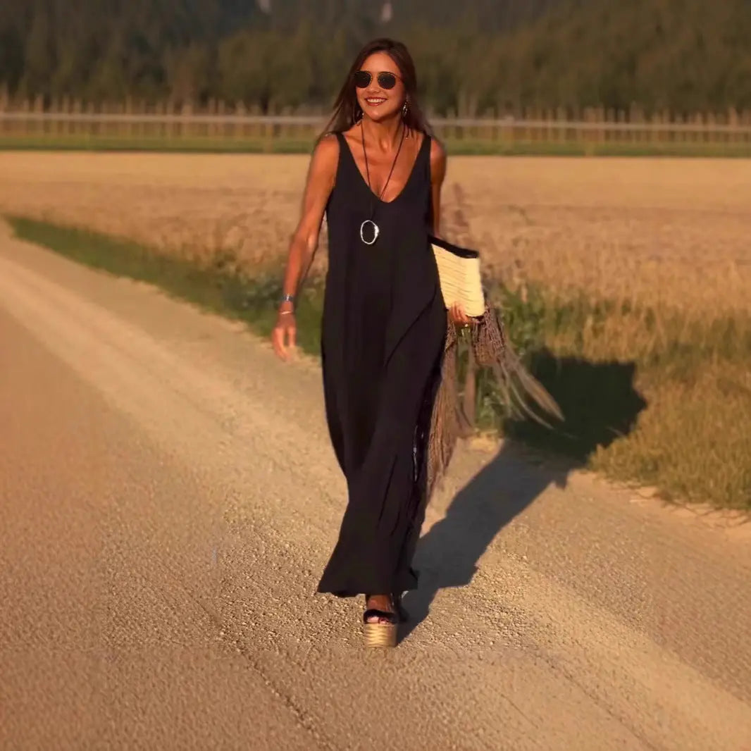 Female Sexy Trend V-neck Strap Dress Lady T Fashions