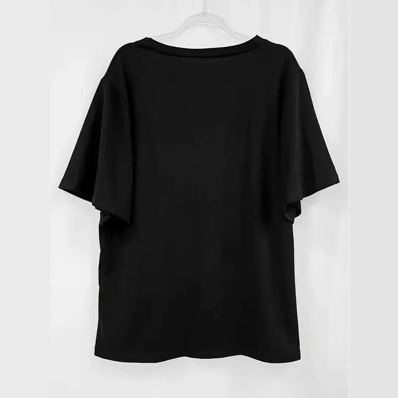Women's Solid Color V-Neck Short Sleeve T-Shirt - Basic Summer Casual Top Lady T Fashions