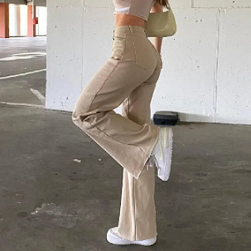 Spice Girl Style High Waist Slim Jeans Bell Bottoms Lady T Fashions