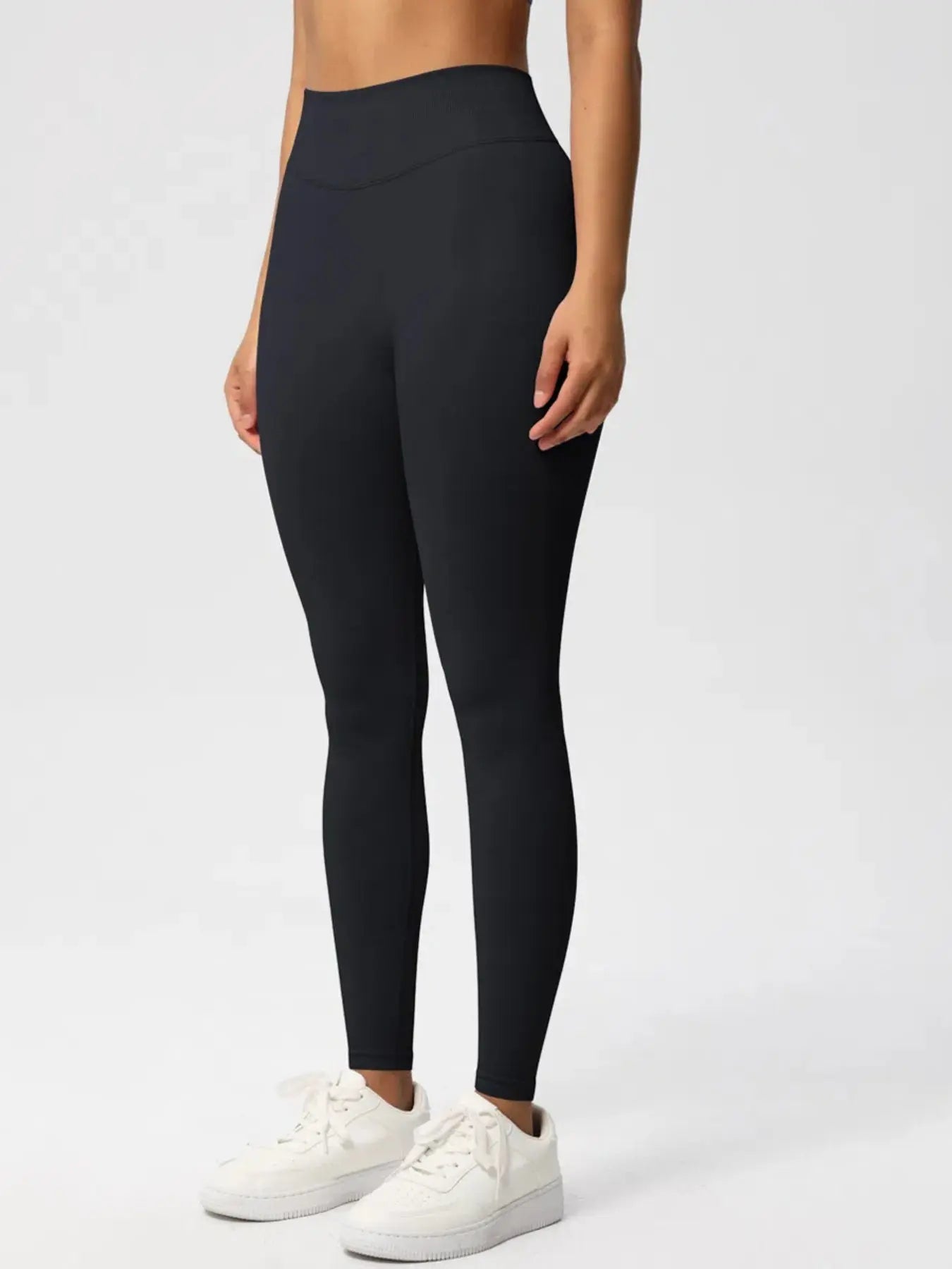 Sexy High Elastic Women's Solid Tights High Waist Workout Yoga Leggings, Scrunch Butt Lifting Elastic Pants, Tummy Control Butt Lifting Workout Yoga Athletic Pants Lady T Fashions