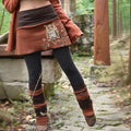 Women's Color Block Asymmetrical Skort With Contrast Panels - Comfortable Fashion Leggings For Spring&Fall Lady T Fashions