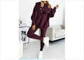 Women's Solid Color Vest Hoodie And Pants Set Lady T Fashions