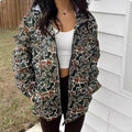 Women's Camouflage Print Long Sleeve Hooded Jacket With Zipper & Pockets - Streetwear Fashion Coat For Spring&Fall Lady T Fashions