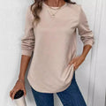 Women's Crew Neck Casual Long Sleeve Shirt Lady T Fashions