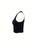 Ladies' Solid Color Chest Hollow Out Casual Camisole Vest Lady T Fashions