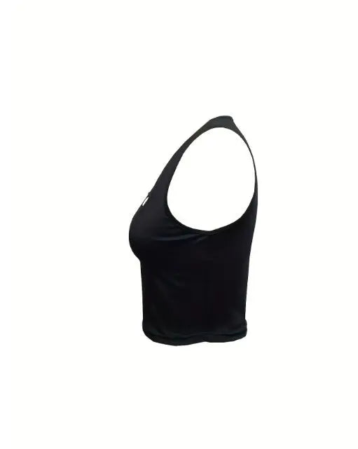 Ladies' Solid Color Chest Hollow Out Casual Camisole Vest Lady T Fashions