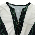 Women's Long Sleeve Shirts Zipper Color Block V Neck Tunic Tops Casual Blouse Lady T Fashions