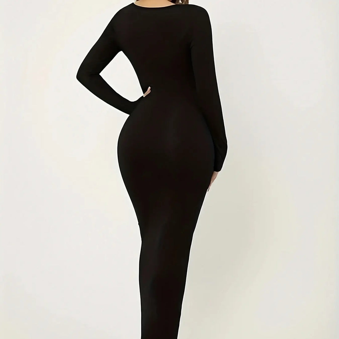 Ladies' Classic Slim Fit Solid Color Hip Hugging Dress Lady T Fashions